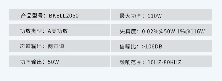 霸克2050  2声道功放