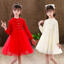 Children Long Sleeve Princess Dress White Red 3 Show Gown Girl Spring Autumns Dress 6 Fluffy Dress Skirt 10