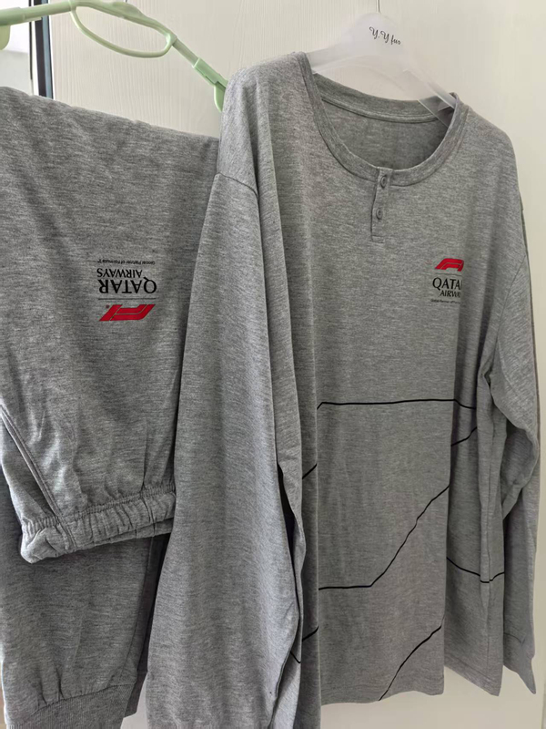 Free Shipping! Qatar Airways First Class Long-Sleeved Long Pants Pajamas Loungewear Casual Set