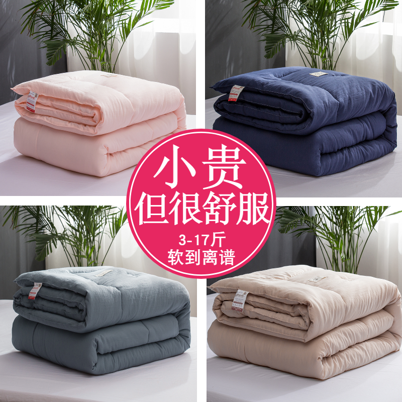 Quilt thickened warm winter quilted by 12 catties 10 Single double down winter used silk cotton quilt core 1 5 m 2 Dormitory