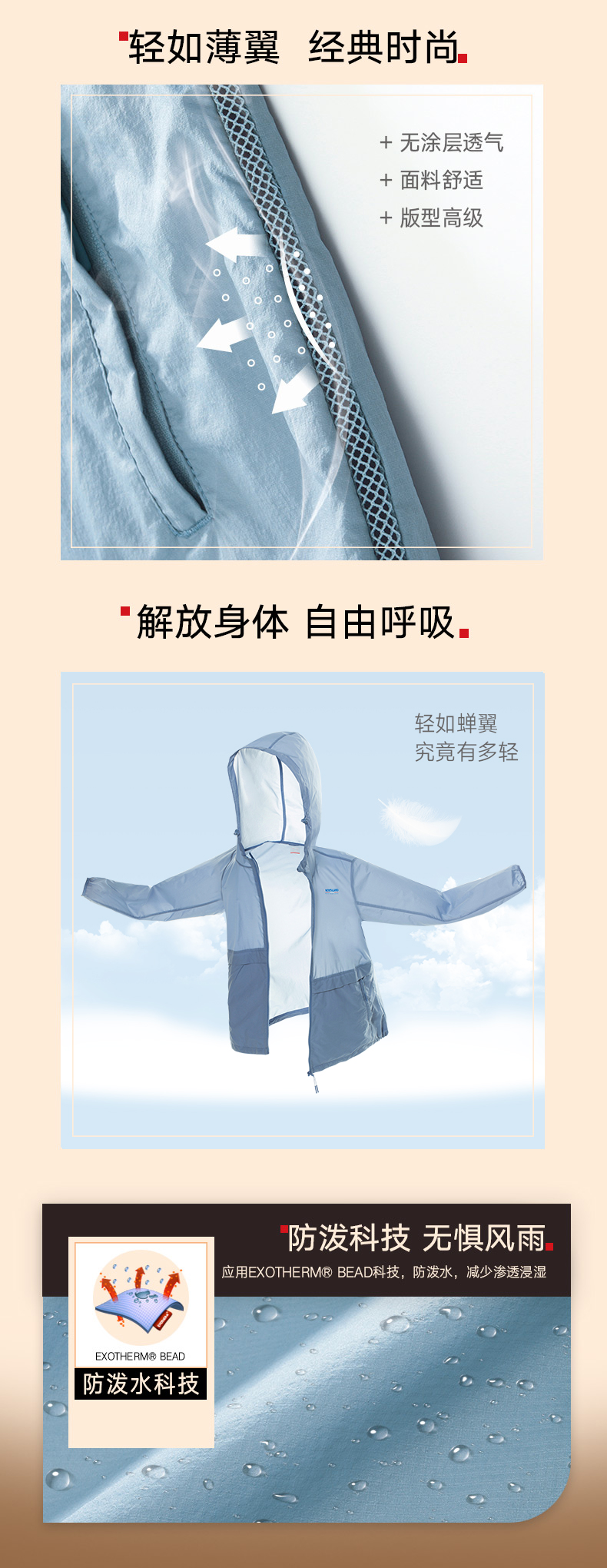 诺诗兰 男女 旅行家系列 春夏户外防晒皮肤衣 UPF50+ 图2