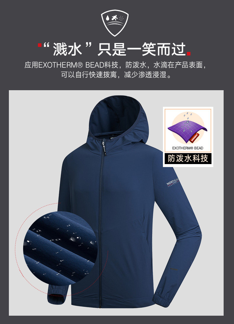 诺诗兰 男女款 阿尔金弹力外套 防晒防泼水 UPF50+ 图4