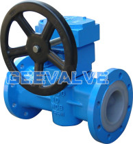 GEEVALVE grid valve lined fluorine plug valve X43F46-16CF4F46PVDFPPPOPE lined