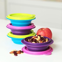 $12 Creative New Gift Big Card American Silicone Bowl Children Fold snacks Dessert Cookies