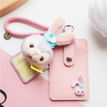 Rabbit card set Creative multi-card female campus meal card Pick-up card Bus card Protective cover with keychain pendant