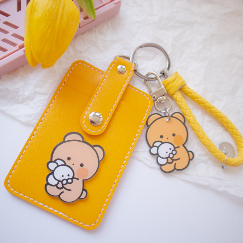 Card sleeve creative cute teenage girl campus metro bus meal card access card access card access card key button integrated