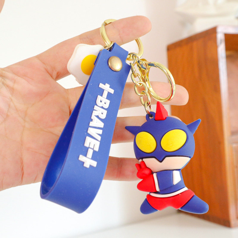 ins cartoon cute creative key button tricks cat and cat dinosaur cosmonauts astronaut car keys bag hanging accessories pendant