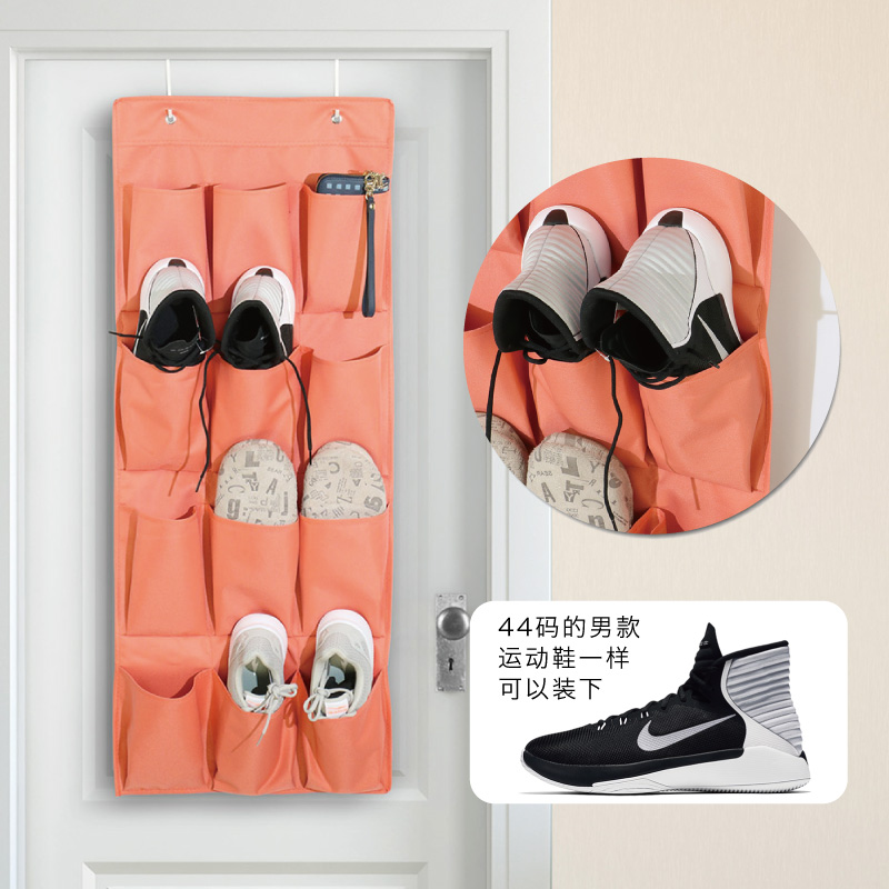 Home door storage hanging bag dormitory wall hanging shoes finishing artifact wardrobe sundries storage bag fabric storage