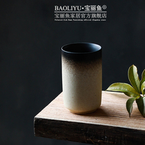 BLY cup Retro simple tea cup Personality couple tea cup Japanese household handmade ceramic tea cup water cup