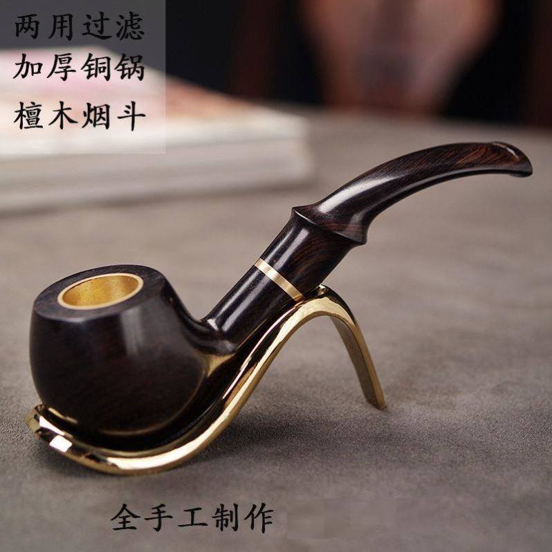 Red wood men's old-fashioned handmade solid wood tobacco fighting all-wood-like tobacco-and-tobacco-tobacco-tobacco-filter tobacco bullfighting mouth tobacco