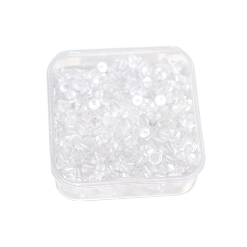 Силиконовый шнурок-держатель, пластиковые гипоаллергенные прозрачные серьги