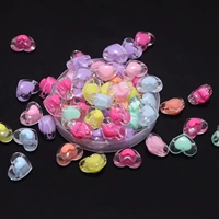 Коробка 17 мм внутреннего цвета персикового сердца [около 50 штук] Смешанная линия подачи цвета цвета