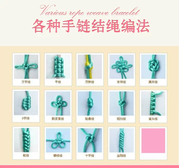 Số 5 Trung Quốc dây thừng tự làm vật liệu thủ công bện dây tự chế năm nay dây đỏ vòng tay vòng cổ vật liệu mặt dây chuyền - Vòng đeo tay Clasp vòng băng ngọc thủy tảo neja
