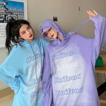 Why foam cute sweet Sally wind 2021 New gradient sweater female spring and autumn thin loose Taro color coat tide