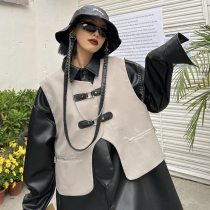 How to foam vintage waistcoat Women 2022 Spring new design sensation small crowdfold wearing waistcoat waistcoat