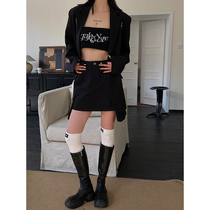 He Yimo street retro tooling short skirt female 2022 winter new waist slimming big pocket hot girl skirt