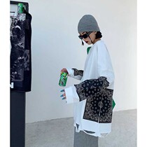 Why choose a white long-sleeved t-shirt womens 2021 spring new cashew flower ins tide niche design bottoming top