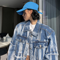 How to foam American Fried Street Dresses Denim Jacket Woman 2022 Spring new senior senses small crowd 100 lap blouses