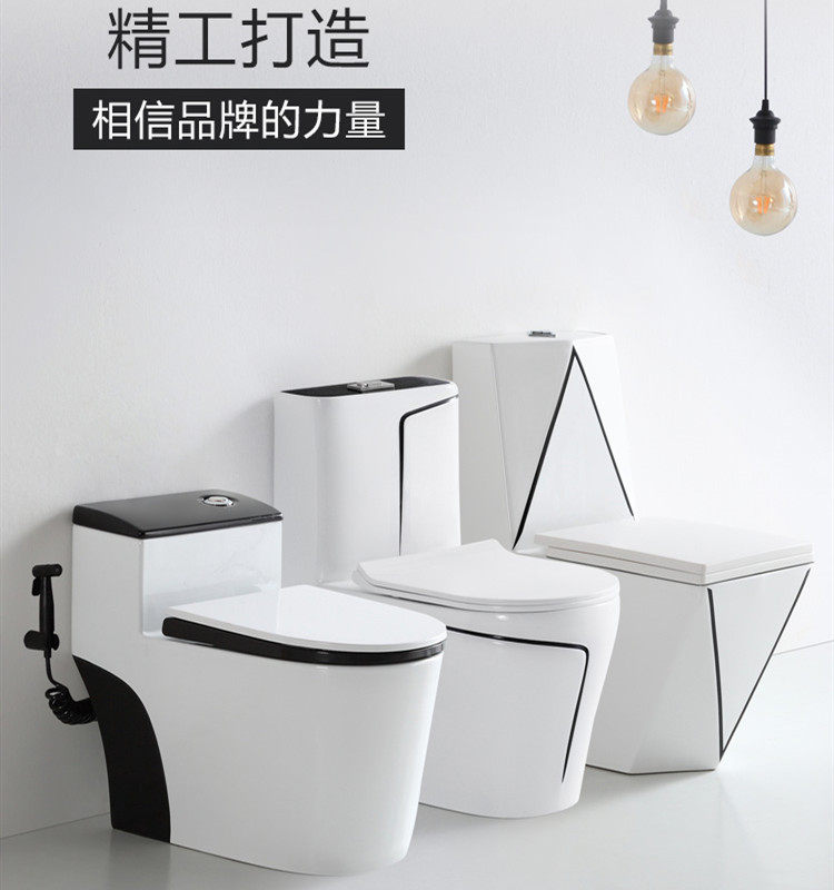 Home toilet European black ordinary water-saving ceramic toilet siphon deodorant toilet