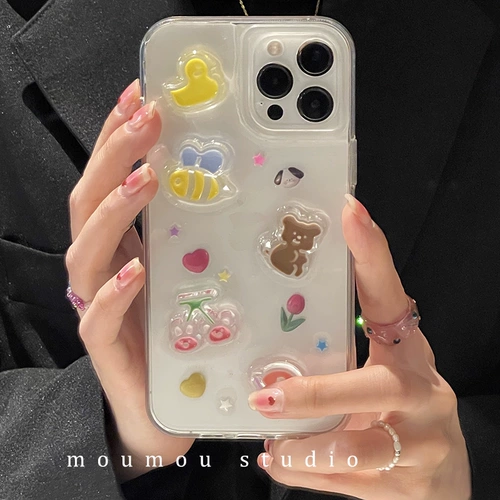 Apple, трехмерный мультяшный совместимый iPhone 11, чехол для телефона, силиконовый iPhone12 Pro, японские и корейские, iphone