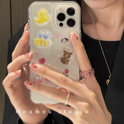 Apple, трехмерный мультяшный совместимый iPhone 11, чехол для телефона, силиконовый iPhone12 Pro, японские и корейские, iphone