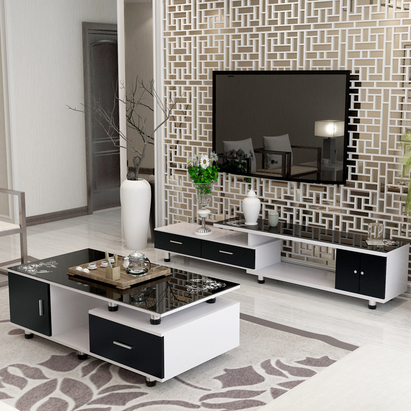 TV cabinet Modern minimalist small family Mini Multi-functional tea cabinet TV cabinet Composition suit Living room TV cabinet