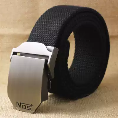 Automatic smooth buckle woven canvas tactical belt men and women Youth belt 511 nylon belt casual hipster