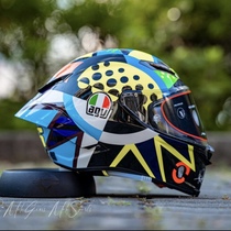 Agv Pista GP RR Watermelon pizza winter test ice blue Chameleon trajectory Sun Moon Lola Mugello gray red
