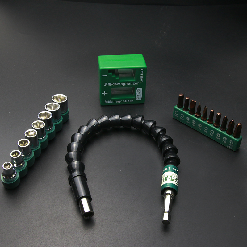 Old A charging drill with universal rod electric screwdriver 4 1 6 3MM batch head connection flexible shaft 290MM