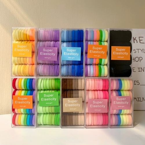 Радужная детская безвредная эластичная прочная базовая резинка, 32 шт, не повреждает волосы