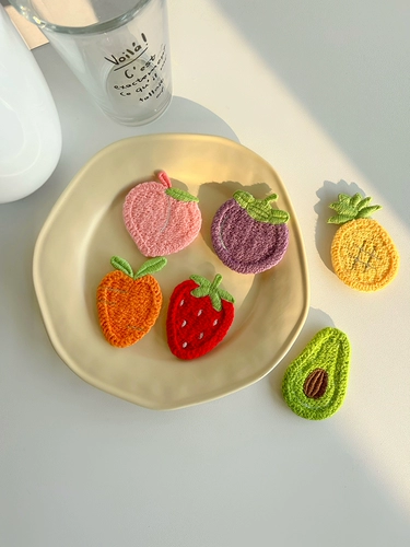 Милая трикотажная ткань на липучке, детская клубника, безвредная маленькая челка, не повреждает волосы