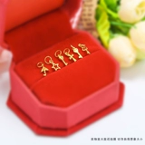 Подлинное золото ноги 999 Золотой кросс маленький подвеска маленькая любовь ключ Pentagon Gold Diy аксессуары