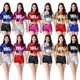 Cheerleader phụ nữ trang phục của phù hợp với người lớn mới mở quần áo khiêu vũ hiện đại rốn biểu diễn múa khiêu vũ váy váy jazz