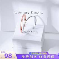 Advanced sense small ck bracelet female couple couple couple ins niche design Wild official titanium steel bracelet male