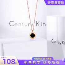 Little ck Roman black and white Fritillaria necklace feminine light luxury niche choker 2021 new non-fading premium