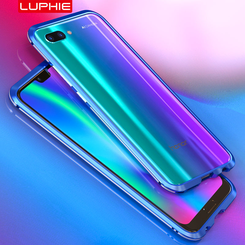 Luphie Bicolor Blade Sword Slim Light Aluminum Bumper Metal Shell Case for Huawei Honor 10