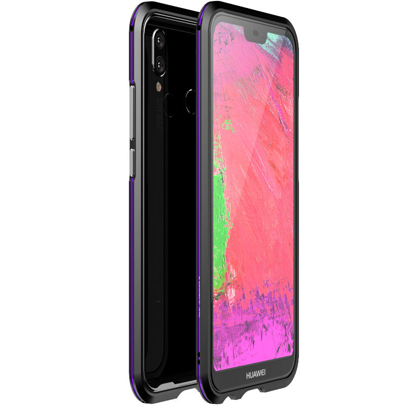 Luphie Bicolor Blade Sword Slim Light Aluminum Bumper Metal Shell Case for Huawei P20 Lite & Huawei nova 3e