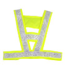 Printed V-shaped Reflective Vest Fluorescent Reflective Jacket Road Traffic Safety Suit Reflective Vest