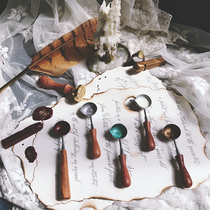 Retro Art paint seal spoon hand account wax fire paint wax special tool candle heating melting spoon