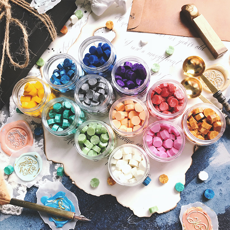 Vintage wax grain fire paint seal Wax seal mixed color Octagon Nordic Style niche limited color 50 pieces or so single bottle