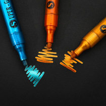 Net Red Super Gold Mark Pen Waterproof Metal Color 12 Color Suit Note Pen Hand Plotter Ledger star signed to pen hard