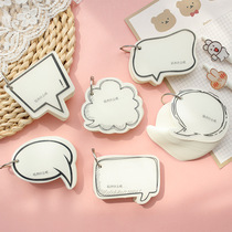 Cute cartoon word book girl heart mini sticky book ring buckle portable