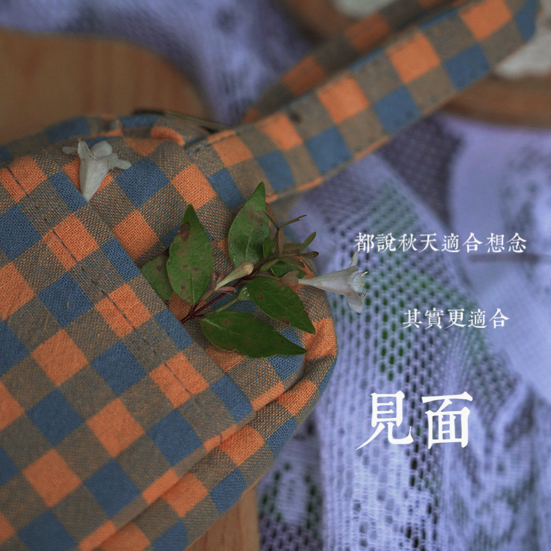 Plaid pencil bag Japanese literary portable pencil bag simple small fresh stationery bag large-capacity zipper storage bag