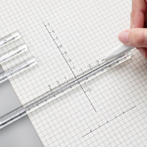 Simple creative student surveying and mapping ruler Mitsubishi ruler transparent ruler 15CM three-dimensional triangular ruler scale resistant to fall