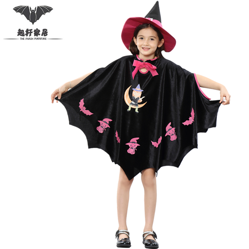 Halloween Cosplay costumes black well-behaered small bats play children's girls to play out