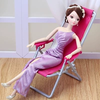 Barbie Dress Up Six Pha chế Trang trí nội thất Folding Beach Ghế Reclin Canvas Ghế Loon Ghế do choi be gai