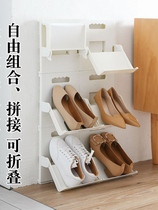 County Yi furniture multi-layer can be superimposed simple shoe shelf dormitory shoe cabinet home put door shoes storage artifact Wall