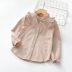 Áo sơ mi nữ tay dài cotton 2018 phiên bản mới của Hàn Quốc quần áo trẻ em mùa thu cho bé gái Áo sơ mi nữ đa năng áo sơ mi bé gái 10 tuổi Áo sơ mi