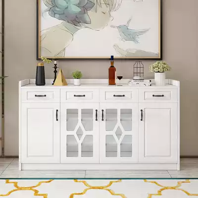 Dining cabinet fashion paint-free dining room side cabinet storage cabinet White tea cabinet kitchen storage paint-free wine cabinet balcony cabinet