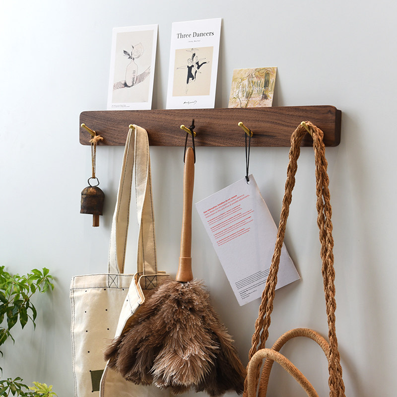 CHONG Chong Entrance hook hook coat hook into the door entrance door decoration black walnut teak brass storage Japanese style
